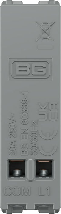 BG GridLite MPCDW14BELL Evolve 20A 1-Way Retractive Switch Module "Bell Symbol" - White