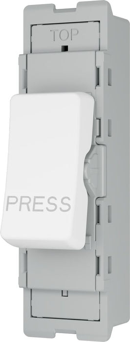 BG GridLite MPCDW14PR Evolve 20A 1-Way Retractive Switch Module "PRESS" - White