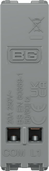 BG GridLite MPCDW14PR Evolve 20A 1-Way Retractive Switch Module "PRESS" - White