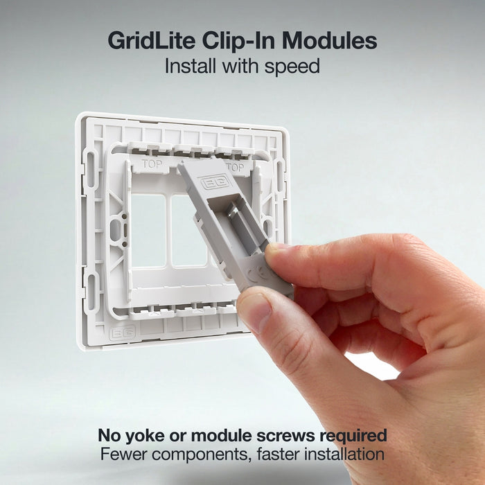 BG GridLite MPCDWBLNK Evolve Blank Module - White