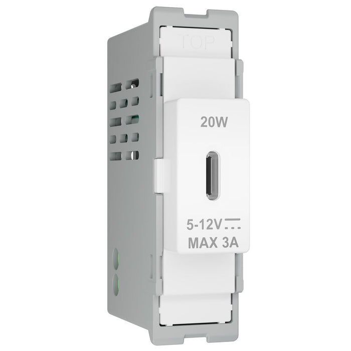 BG GridLite MPCDWUSBC20 Evolve 20W USB-C Module - White