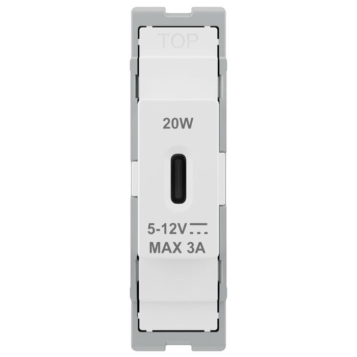 BG GridLite MPCDWUSBC20 Evolve 20W USB-C Module - White
