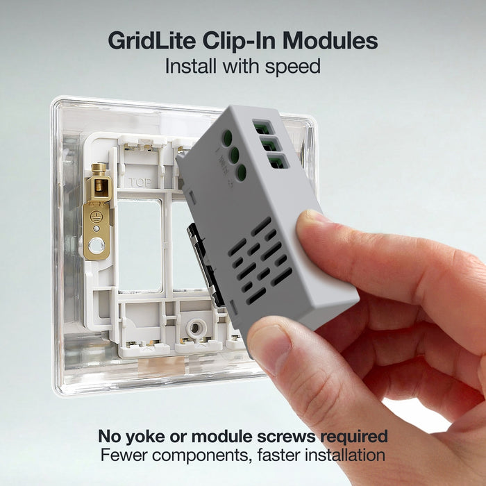 BG GridLite MPCTDS 100W Secondary Touch LED Dimmer Module - Polished Chrome