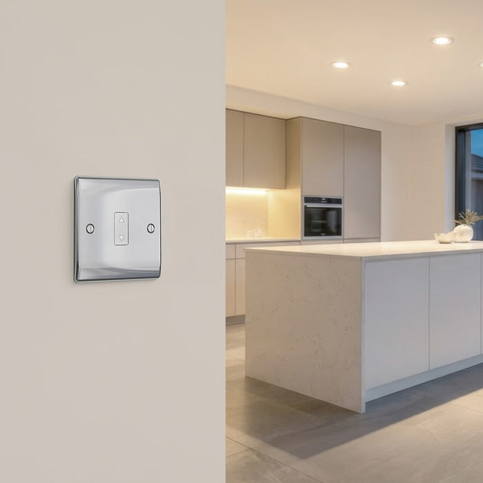 BG GridLite MPCTDS 100W Secondary Touch LED Dimmer Module - Polished Chrome