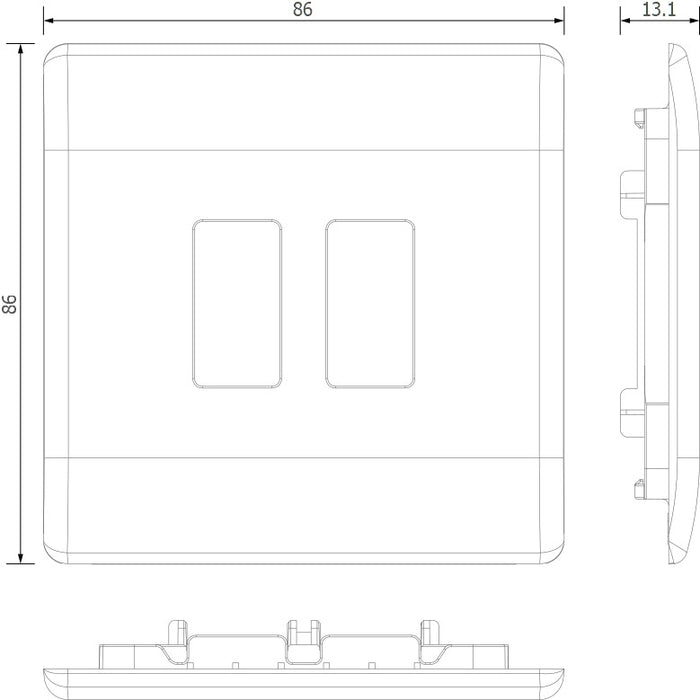 BG GridLite MPM2 Part M 2G Grid Front Plate