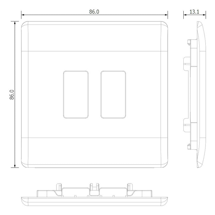 BG GridLite MPM2 Part M 2G Grid Front Plate