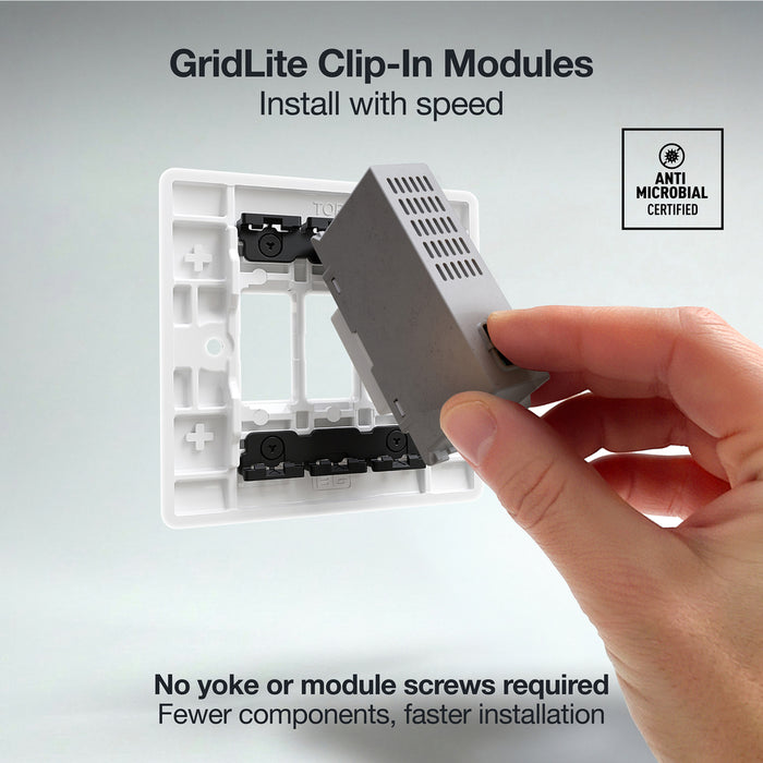 BG GridLite MUSBC20 20W USB-C Module - White