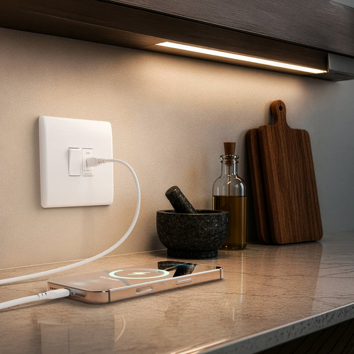 BG GridLite MUSBC20 20W USB-C Module - White
