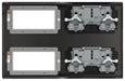 BG NAB222EM8B Nexus Metal 2x 2G Socket 13A + 2x 4 Module Aperture - Black Insert - Antique Brass - westbasedirect.com