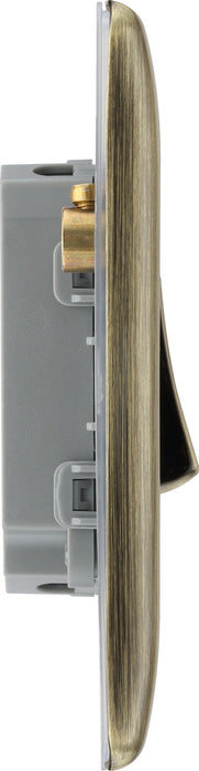 BG NAB44 Nexus Metal Quad Light Switch 10A - Antique Brass - westbasedirect.com