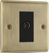 BG NAB62 Nexus Metal Isolated TV Aerial Socket - Black Insert - Antique Brass - westbasedirect.com