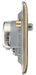 BG NAB69 Nexus Metal Quadplex TV FM SAT (x2) - Antique Brass - westbasedirect.com