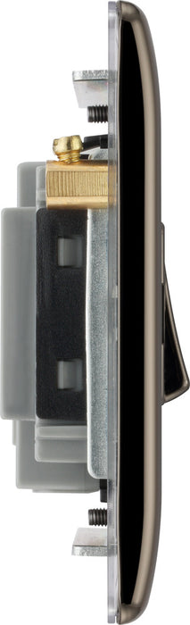 BG NBN15F Nexus Metal Triple Pole Fused Fan Isolator Switch 10A - Black Nickel - westbasedirect.com