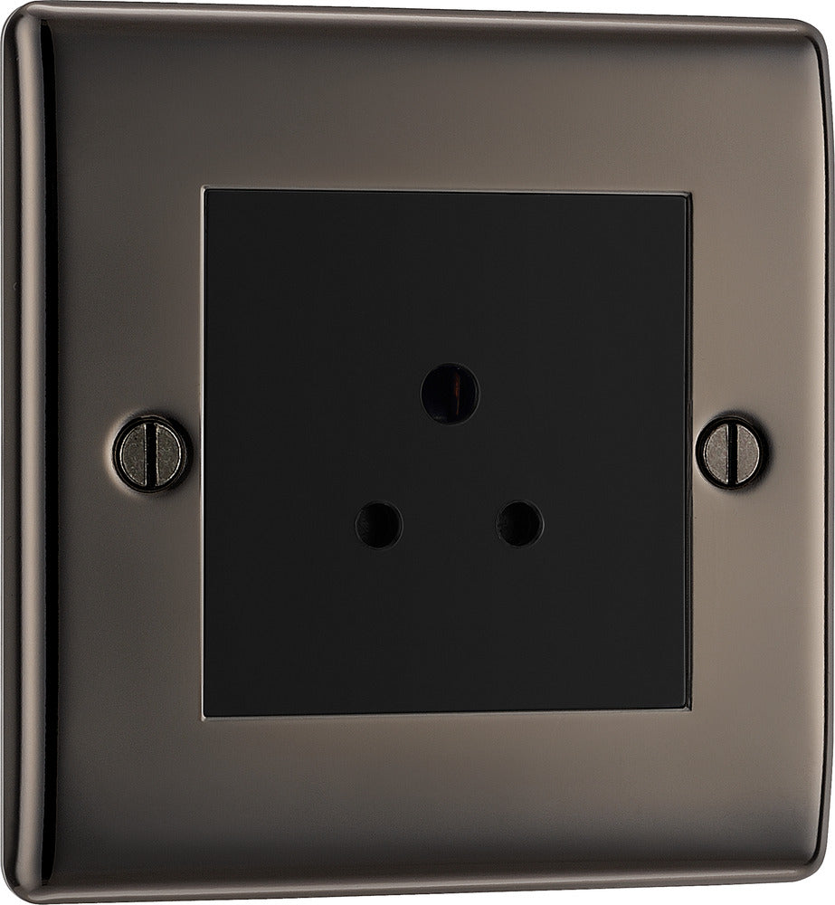 BG NBN28B Nexus Metal Unswitched Round Pin Socket 2A - Black Insert ...