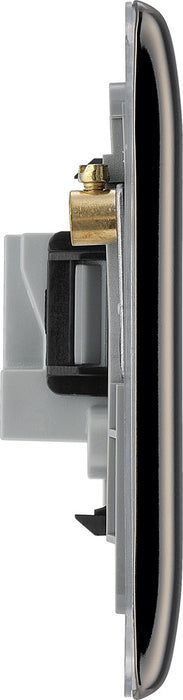 BG NBN28B Nexus Metal Unswitched Round Pin Socket 2A - Black Insert - Black Nickel - westbasedirect.com