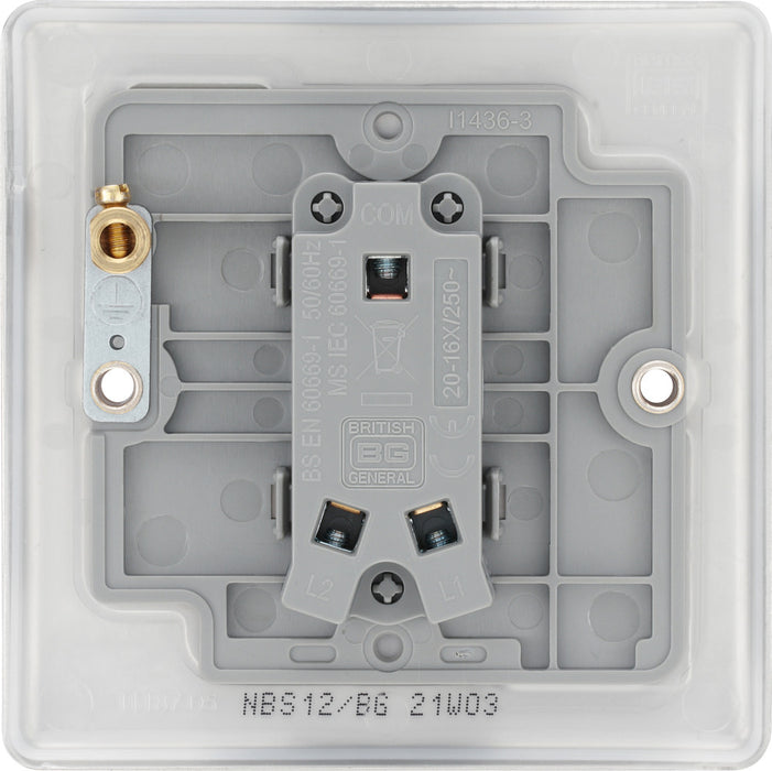 BG NBS12 Nexus Metal 10AX 2-Way Single Light Switch - Brushed Steel (5 Pack) - westbasedirect.com