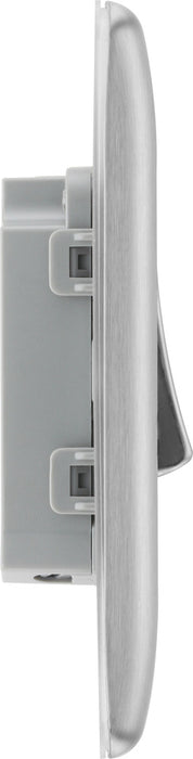 BG NBS12 Nexus Metal 10AX 2-Way Single Light Switch - Brushed Steel (10 Pack) - westbasedirect.com