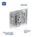 BG NBS12 Nexus Metal 10AX 2-Way Single Light Switch - Brushed Steel - westbasedirect.com