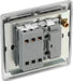 BG NBS15F Nexus Metal Triple Pole Fused Fan Isolator Switch 10A - Brushed Steel - westbasedirect.com