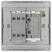 BG NBS15F Nexus Metal Triple Pole Fused Fan Isolator Switch 10A - Brushed Steel - westbasedirect.com