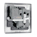 BG NBS21B Nexus Metal Single Socket 13A /Black Insert - Brushed Steel - westbasedirect.com