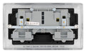 BG NBS22B Nexus Metal Double Socket 13A /Black Insert - Brushed Steel (10 Pack) - westbasedirect.com
