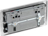 BG NBS22U3B Nexus Metal Double Socket + 2x USB /Black Insert - Brushed Steel - westbasedirect.com