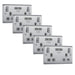 BG NBS22U3G Nexus Metal Double Socket + 2x USB(3.1A) - Grey Insert - Brushed Steel (5 Pack) - westbasedirect.com