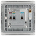 BG NBS29W Nexus Metal Unswitched Round Pin Socket 5A - White Insert - Brushed Steel - westbasedirect.com