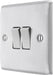 BG NBS42 Nexus Metal Double Light Switch 10A - Brushed Steel (5 Pack) - westbasedirect.com