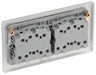 BG NBS46 Nexus Metal 10AX 2-Way 6 Gang Light Switch - Brushed Steel - westbasedirect.com