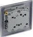 BG NFB15 Nexus Metal Fan Isolator Switch TP 10A - Matt Black + Black Rocker - westbasedirect.com