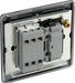 BG NFB15F Nexus Metal Triple Pole Fused Fan Isolator Switch 10A - Matt Black + Black Rocker - westbasedirect.com