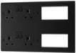 BG NFB222EM8B Nexus Metal 2x 2G Socket 13A + 2x 4 Module Aperture - Matt Black + Black Rocker - westbasedirect.com