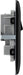 BG NFB22B Nexus Metal Double Socket 13A - Black Insert - Matt Black + Black Rocker - westbasedirect.com
