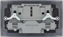 BG NFB22UAC12B Nexus Metal 13A Double Switched Power Socket + USB A+C (12W) - Matt Black + Black Insert - westbasedirect.com
