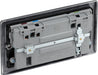 BG NFB22UAC22B Nexus Metal 13A Double Switched Power Socket + USB A+C (22W) - Matt Black + Black Insert - westbasedirect.com