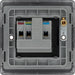 BG NFB23B Nexus Metal 1G 13A Unswitched Socket - Black Insert - Matt Black + Black Rocker - westbasedirect.com