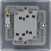 BG NFB42 Nexus Metal Double Light Switch 10A - Matt Black + Black Rocker - westbasedirect.com