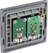 BG NFB61 Nexus Metal Double TV Aerial Socket - Matt Black + Black Rocker - westbasedirect.com