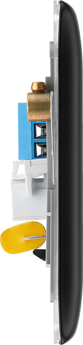 BG NFBBTM1 Nexus Metal Master Telephone Socket - Matt Black - westbasedirect.com
