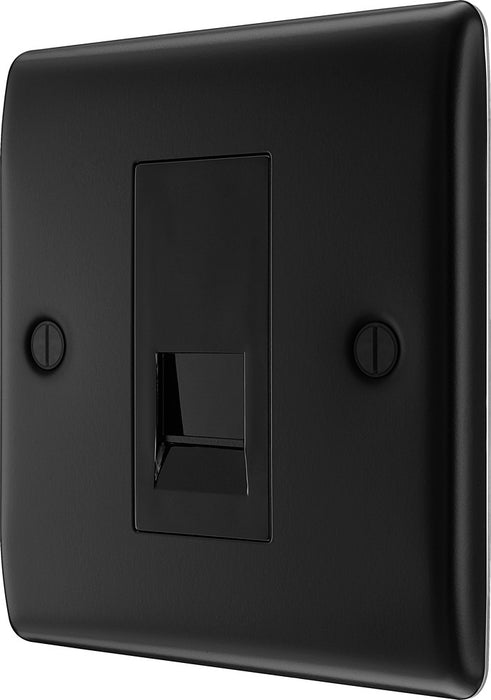 BG NFBBTS1 Nexus Metal Slave Telephone Socket - Matt Black - westbasedirect.com