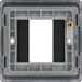 BG NFBEMS1 Nexus Metal Single Euro Module Faceplate - Matt Black - westbasedirect.com