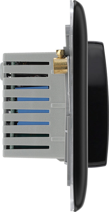 BG NFBKYCSB Nexus Metal Hotel Key Card Switch 16A - Black Insert - Matt Black + Black Rocker - westbasedirect.com