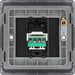 BG NFBRJ111 Nexus Metal RJ11 Single Data Outlet Socket - Matt Black - westbasedirect.com