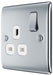 BG NPC21W Nexus Metal Single Socket 13A - White Insert - Polished Chrome (10 Pack) - westbasedirect.com