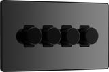 BG Evolve PCDBC84B 2-Way Trailing Edge LED 200W Quadruple Dimmer Switch Push On/Off - Black Chrome (Black) - westbasedirect.com