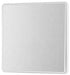 BG Evolve PCDBS13EW 20A 16AX 2 Way Single Intermediate Light Switch, Edge to Edge Rocker - Brushed Steel (White) - westbasedirect.com