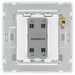BG Evolve PCDBS13EW 20A 16AX 2 Way Single Intermediate Light Switch, Edge to Edge Rocker - Brushed Steel (White) - westbasedirect.com