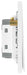 BG Evolve PCDBS13EW 20A 16AX 2 Way Single Intermediate Light Switch, Edge to Edge Rocker - Brushed Steel (White) - westbasedirect.com